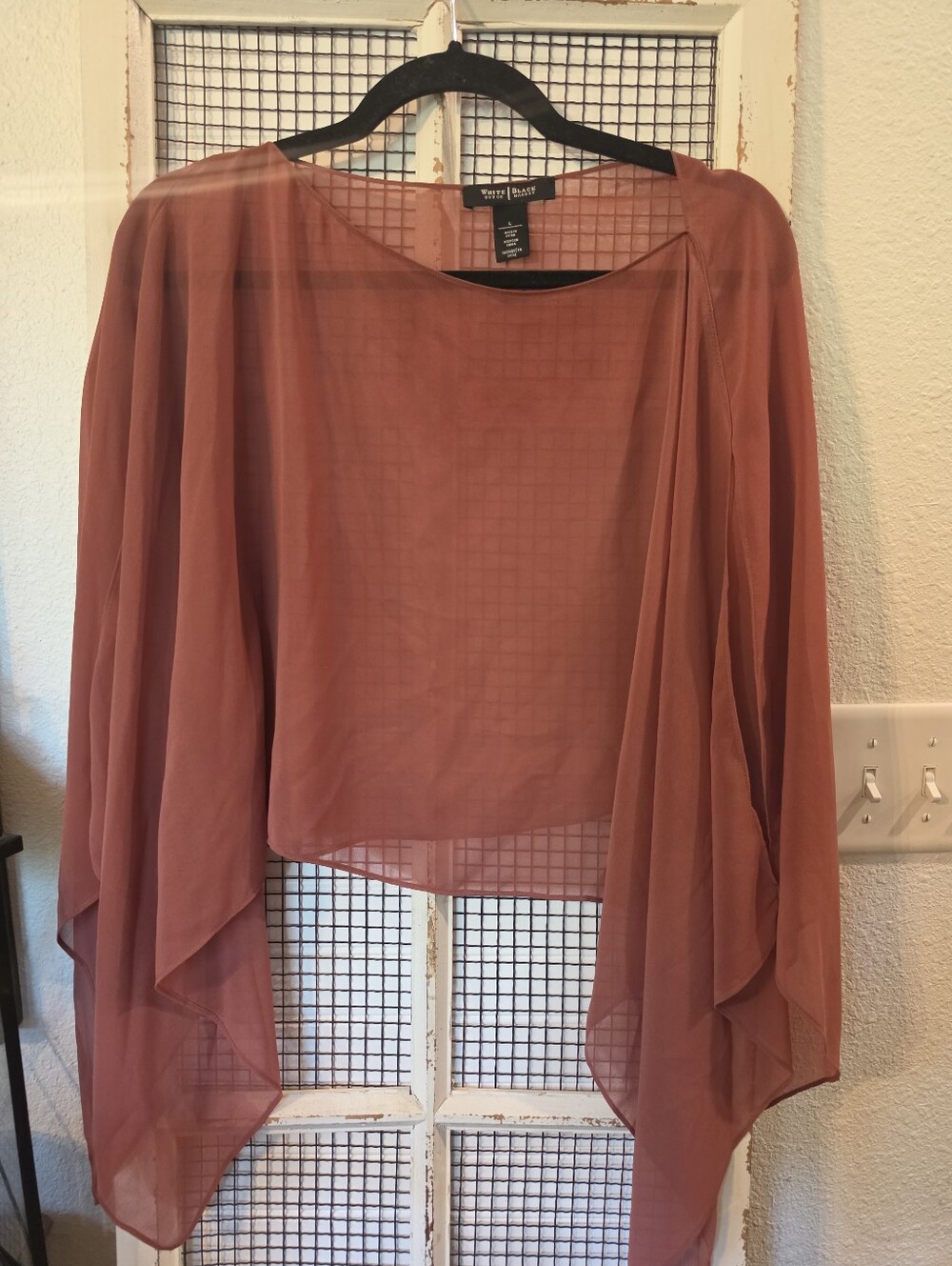 White house black market sheer poncho